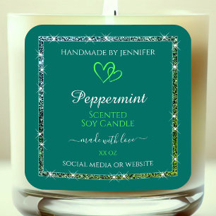 Joli produit vert Turquoise Étiquette Parties scin