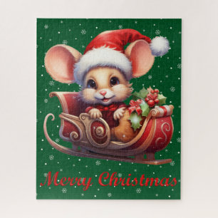 Joli Puzzle de la souris Noël