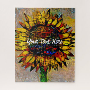 Joli Puzzle de peinture de tournesol Abstrait