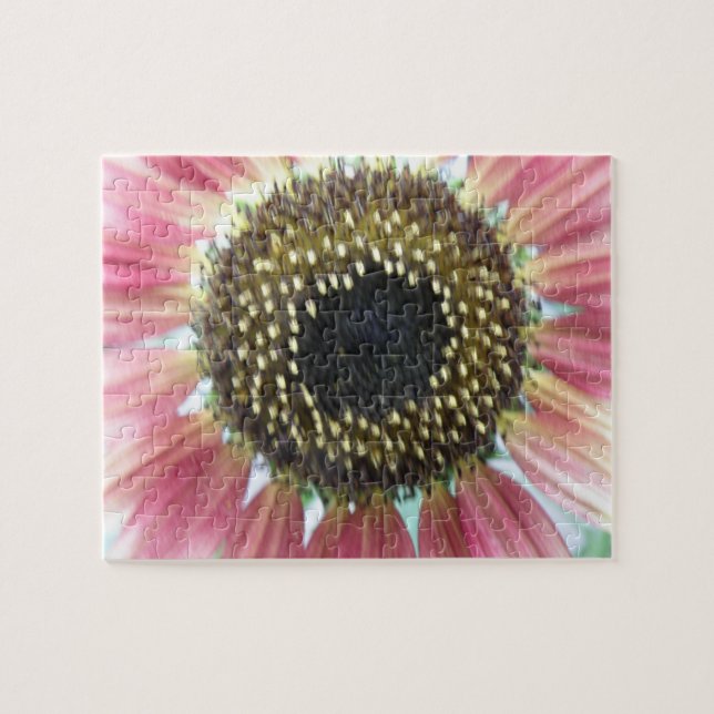 Joli Puzzle de tournesol rose (Horizontal)