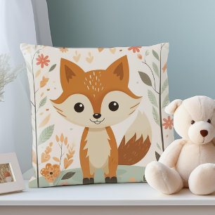 Joli renard de bois, Coussin de crèche neutre par