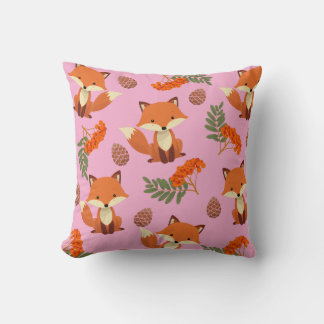 Joli renard de couleur automne coussin pour les en