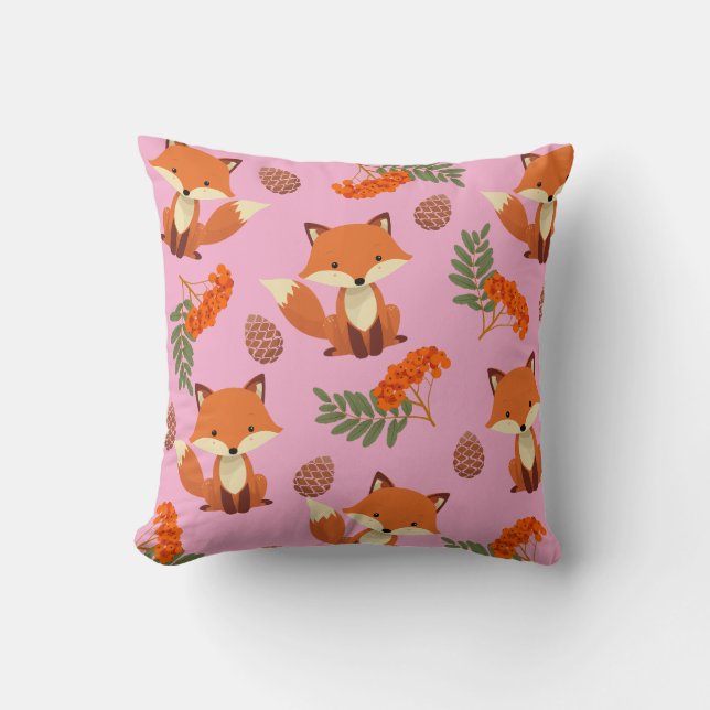 Joli renard de couleur automne coussin pour les en (Recto)