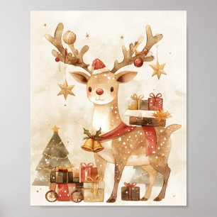 Joli Renne avec Décoration d'Art Mural de Cadeaux