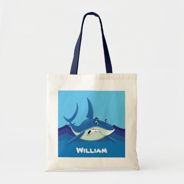 Joli requin ajouter le Sac fourre-tout de nom (Devant)