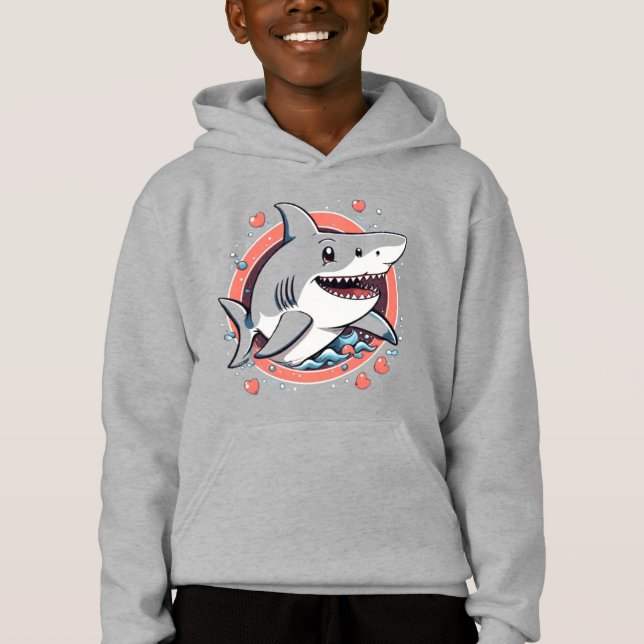 Joli requin sautant dans l'océan T-Shirt (Devant)