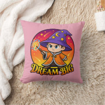 Joli Rêve Grand Magicien Rose Coussin de Jet