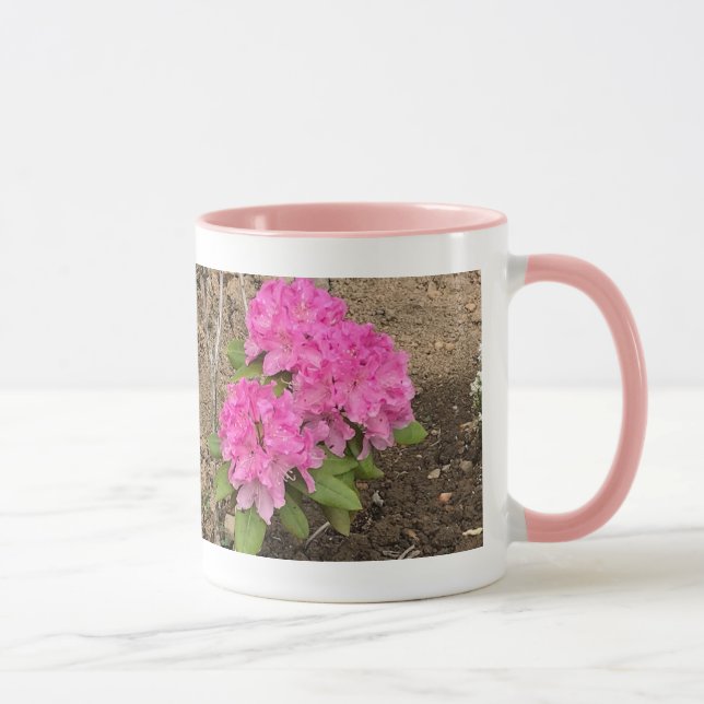 Joli Rhododendron Rose Fleurs Mugs (Droite)