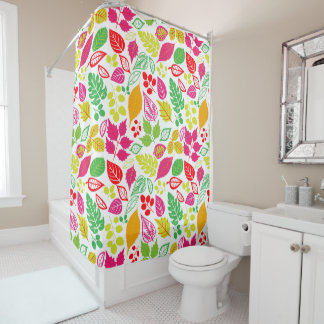 Joli rideau de douche Motif de couleur feuille de