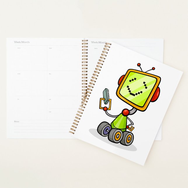 Joli robot rétro dessin animé Art numérique Fun AI (Créateur téléchargé)