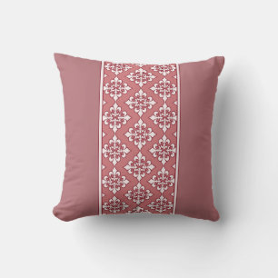 Joli rose avec Fleur de Lis Coussin