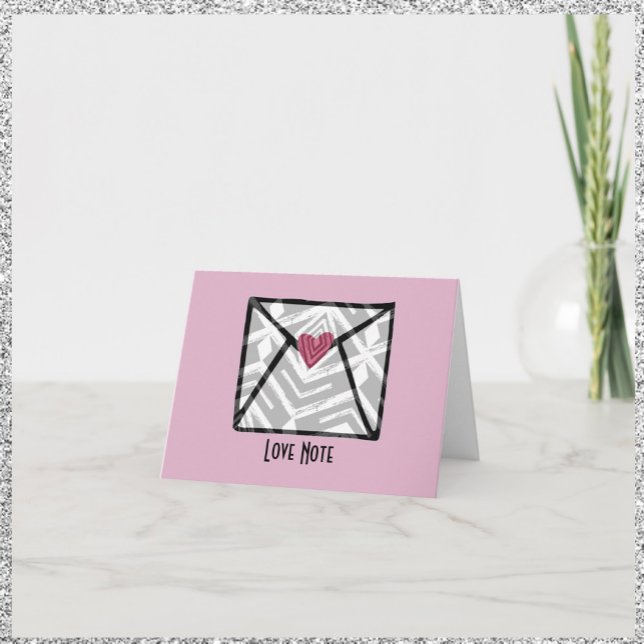 Joli rose Love Note Coeur (Créateur téléchargé)