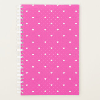 Joli rose, Pois et couronnes (5,5 po x 8,5 po) 