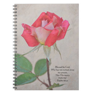 Joli rose rose Carnet Journal de prière