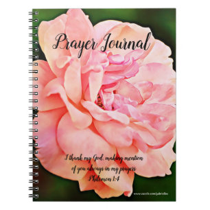 Joli rose rose Flower Prayer Journal Carnet