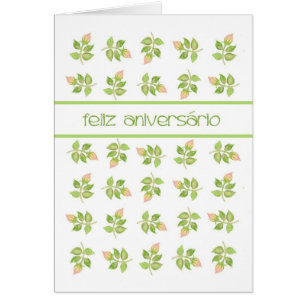 Joli rose Rosebuds Langue Portugaise Anniversaire