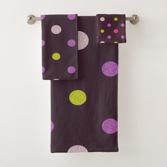Joli rose violet rouge Pois cercles Motif (En situation)