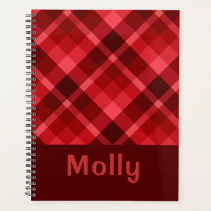 Joli Rouby Rouge Plaid Monogram Planner