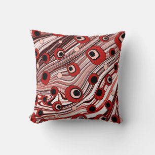 Joli Rouge Retro Style Motif Vave Coussin