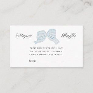 Joli ruban bleu Diaper Carte de tombole