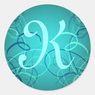 Joli ruban bleu turquoise autocollants pour person