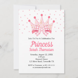 Joli ruban Couronne de Princesse Invitation à une
