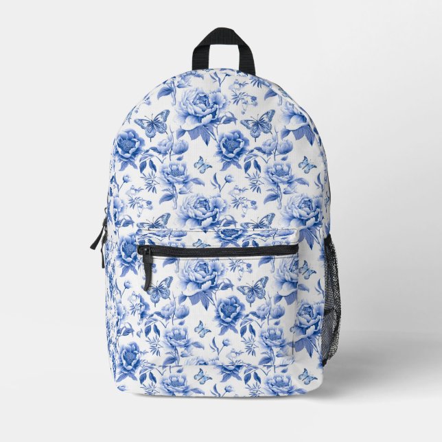 Joli sac à dos Floral bleu (Recto)