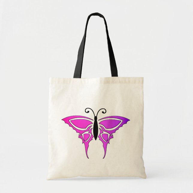 Joli sac à papillon noir et rose (Devant)