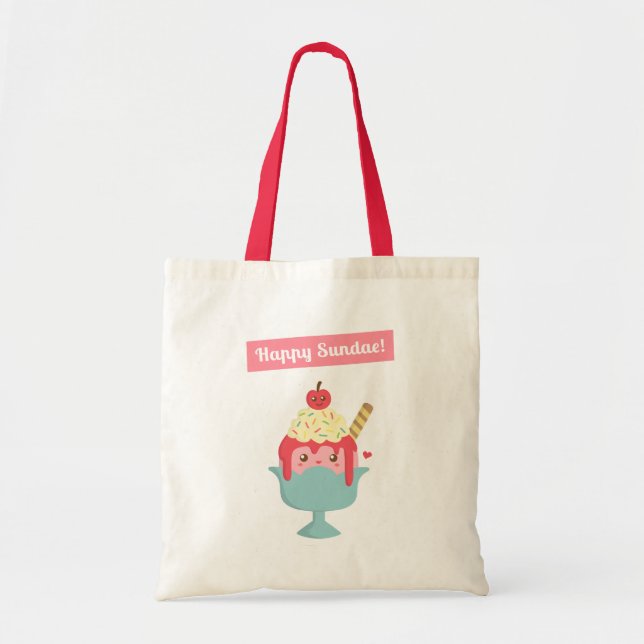 Joli sac à punaises de glace Sundae Heureux (Devant)