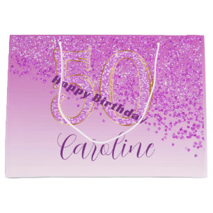 Joli Sac Anniversaire 50 ans Paillettes Roses qui