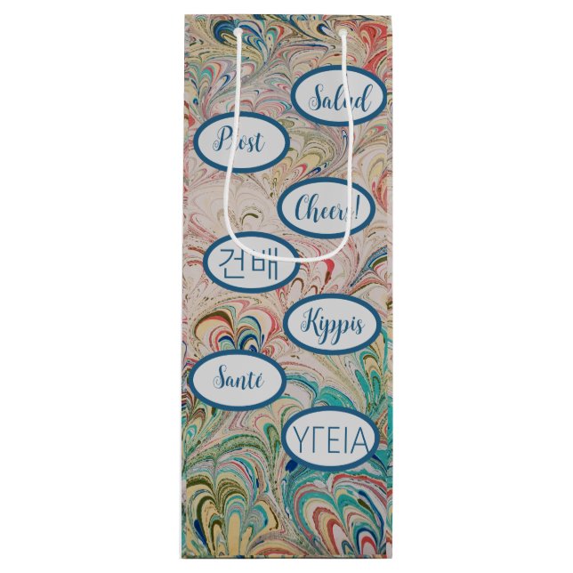 Joli Sac Cadeau À Cheers En Marbre (Devant)