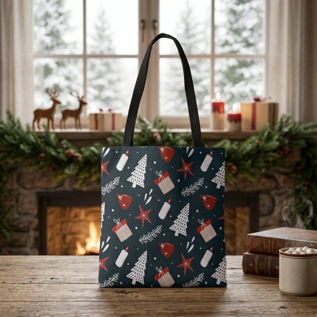 Joli sac de shopping d'hiver ornements de Noël (Créateur téléchargé)