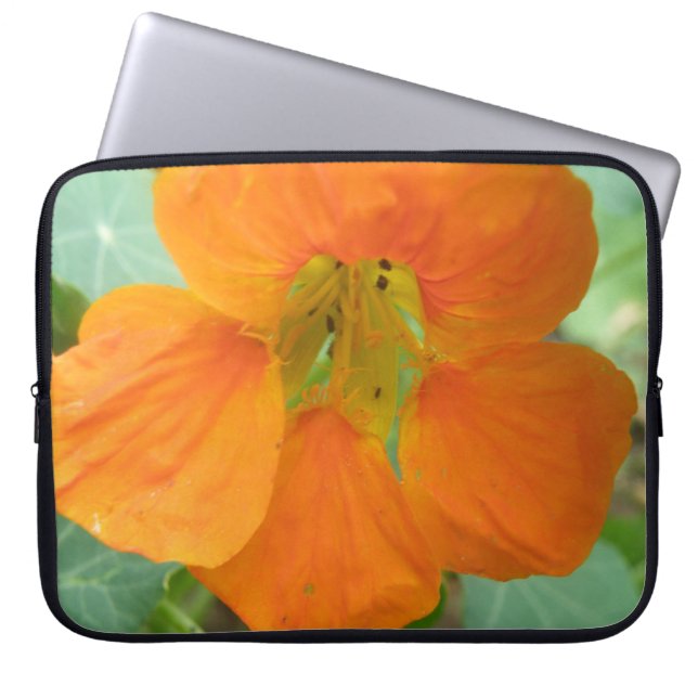 Joli sac d'ordinateur portable orange Nasturtium (Devant)