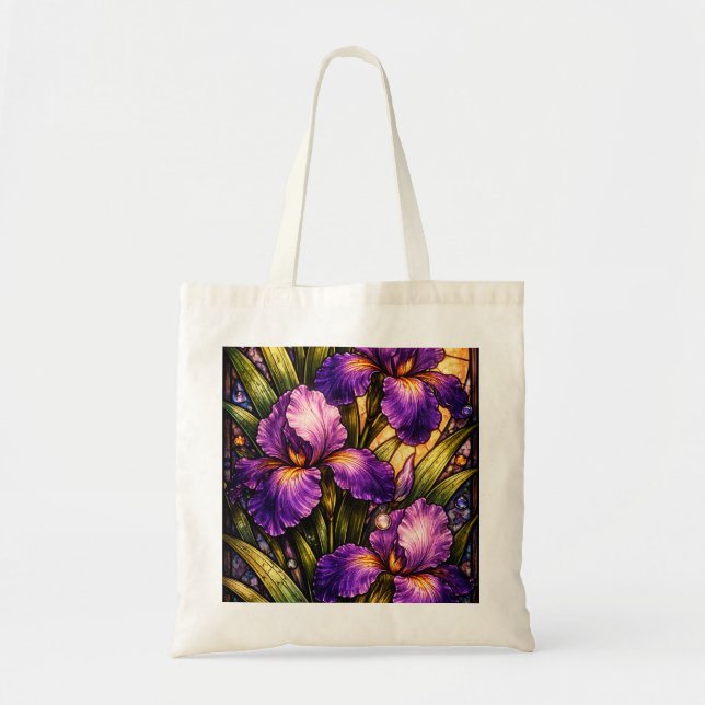 Joli sac fourre-tout à fleurs violettes ! (Devant)