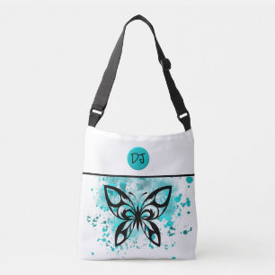 Joli Sac fourre-tout à papillon blanc Aqua personn