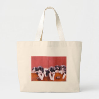 Joli Sac fourre-tout Collie Puppies Bordure