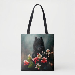 Joli sac fourre-tout d'animaux sauvages à fleurs