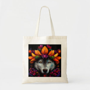 Joli sac fourre-tout d'animaux sauvages à fleurs
