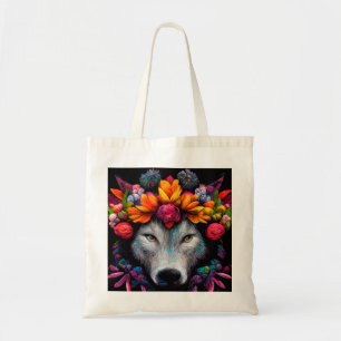 Joli sac fourre-tout d'animaux sauvages à fleurs