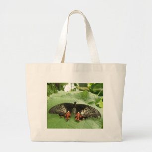 Joli Sac fourre-tout de papillon noir rouge et or