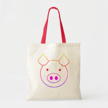 Joli sac fourre-tout de porc coloré