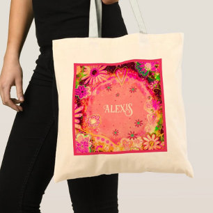 Joli Sac fourre-tout d'Inspiritisme Floral Rose