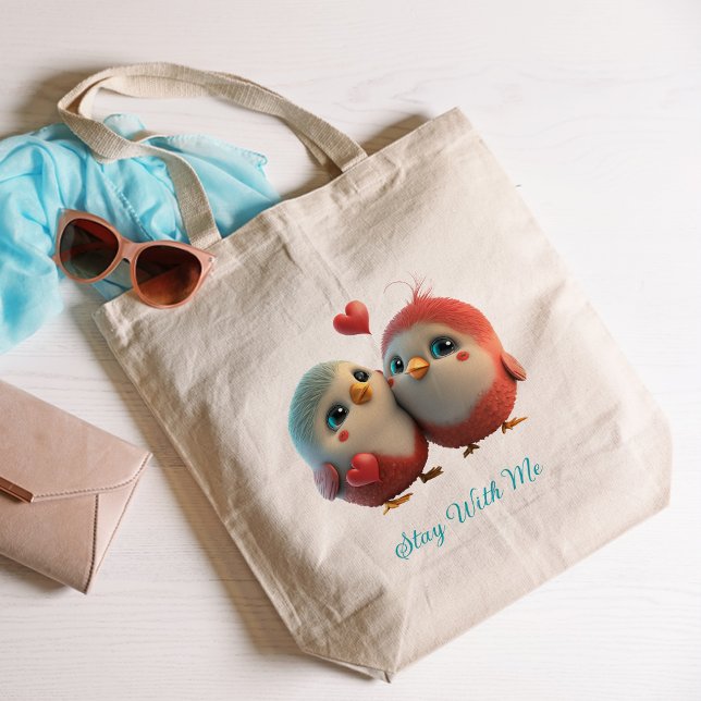 Joli Sac fourre-tout inséparable coloré (Cute colorful love birds Tote Bag
)