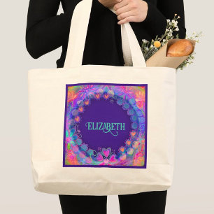 Joli Sac fourre-tout personnalisé violet d'intégri