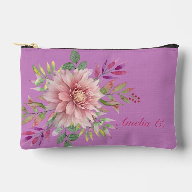 Joli sac plastique de lavande et de fleurs roses (Recto)