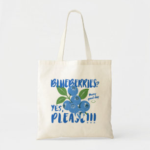 Joli sac réutilisable aux fruits de myrtille rétro