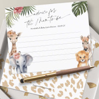Joli Safari mignon Animaux Conseils pour cartes ma