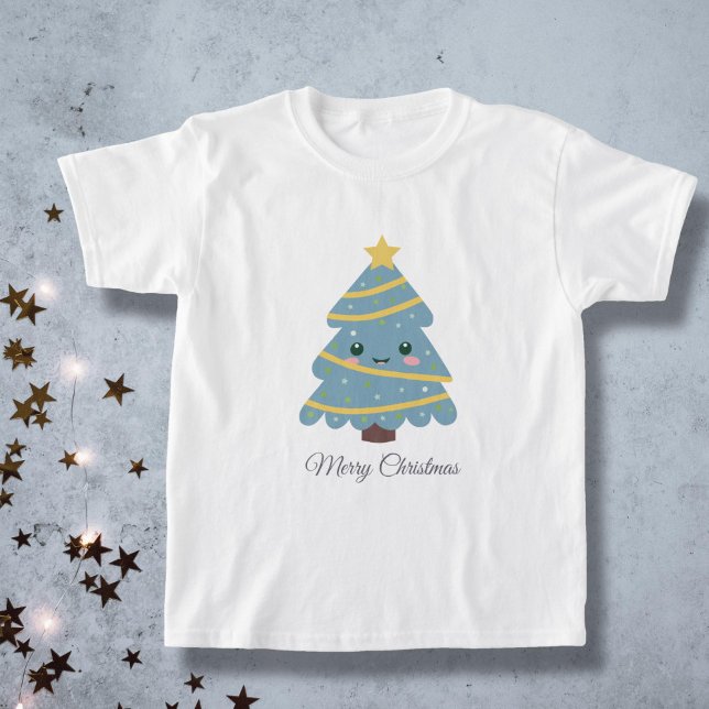 Joli sapin de Noël sur T-shirt enfant (Cute Christmas Tree on Kid's T-Shirt)