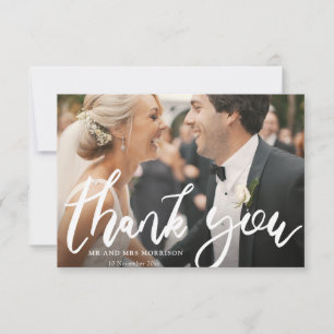 joli script photo overlay mariage carte de remerci