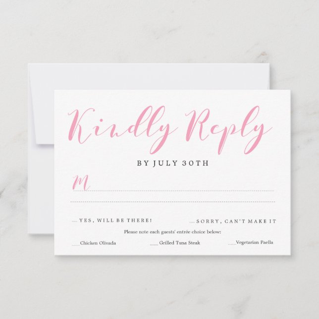 Joli script RSVP | MARIAGE (Devant)